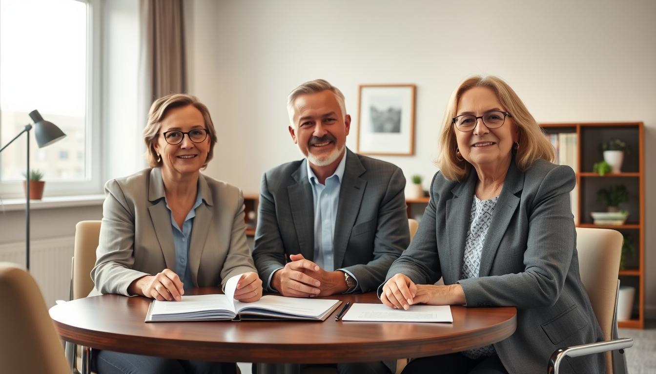 Family elder care planning discussion